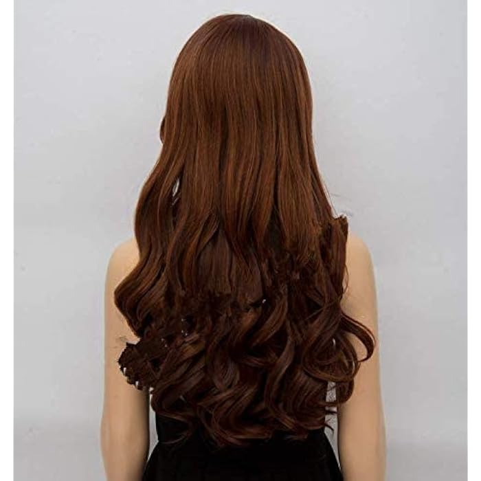 DILLARDS Fashion Pop Women Natural Wavy Hair Long Curly Fluffy Wig For Lady Brown Gradient Hc-D610 - Image 3